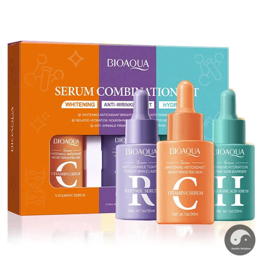 3pcs BIOAQUA Vitamin C Hyaluronic Acid Retinol Serum Face Moisturizing Anti Wrinkle Whitening Facial Essence Skin Care Products-Health Wisdom™