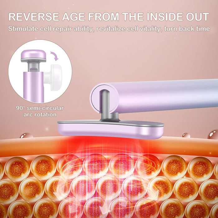 4 in 1 Facial Skincare Tool Red Light Therapy For Face Neck EMS Microcurrent Face Massage Anti-Aging Skin Tightening Beauty Wand-Health Wisdom™