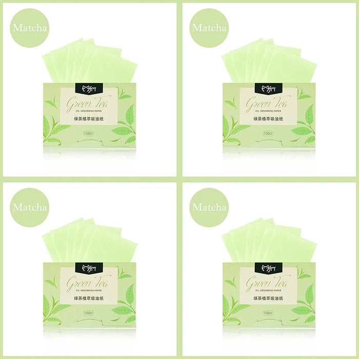 400pcs Face Absorbent Paper Facial Wipes Matcha Anti-grease Paper Oil Absorbing Sheets Cosmetics Makeup Facial Cleaning Tools-Health Wisdom™