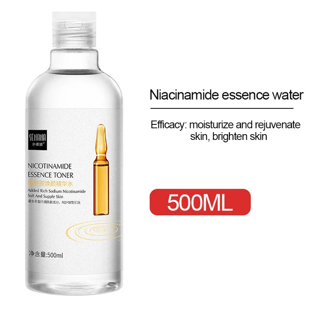 500ml Large Capacity Essence Water Niacinamide Improve Dull Hyaluronic Acid Moisturize Dry Skin Facial Beauty Care Toner-Health Wisdom™