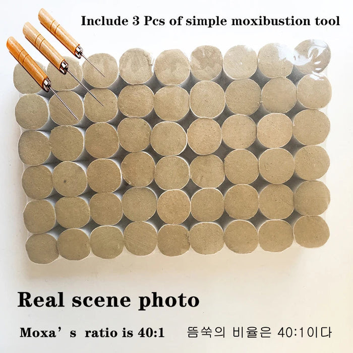 54Pcs/Set Moxibustion Roll Using Pure Nature Wormwood Chinese Medicine Moxa Care Meridian Warm Therapy Relieve Pain Health Care-Health Wisdom™