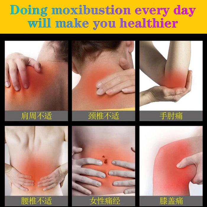 54Pcs/Set Moxibustion Roll Using Pure Nature Wormwood Chinese Medicine Moxa Care Meridian Warm Therapy Relieve Pain Health Care