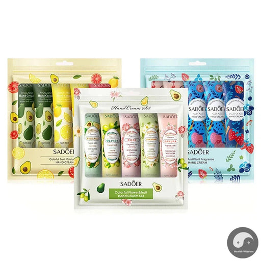 5Pcs/Lot Fruit Plant Extract Fragrance Hand Cream Set Moisturizing Repair Anti Dry Hand Lotion Sets Hands Skin Care Products-Health Wisdom™
