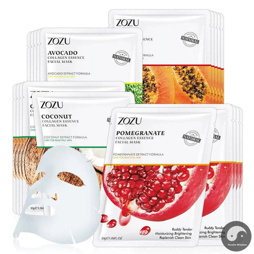 5pcs Avocado Moisturizing Face Mask Whitening Facial Masks Fresh Fruit Nourishing Anti Acne Beauty Face Skin Care Products