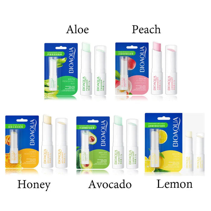 5pcs BIOAQUA Natural Fruits Lip Balm Moisturizing Jelly Nourishing Skin Care Lipstick Non-Stick Long-lasting Lips Care Cosmetics-Health Wisdom™
