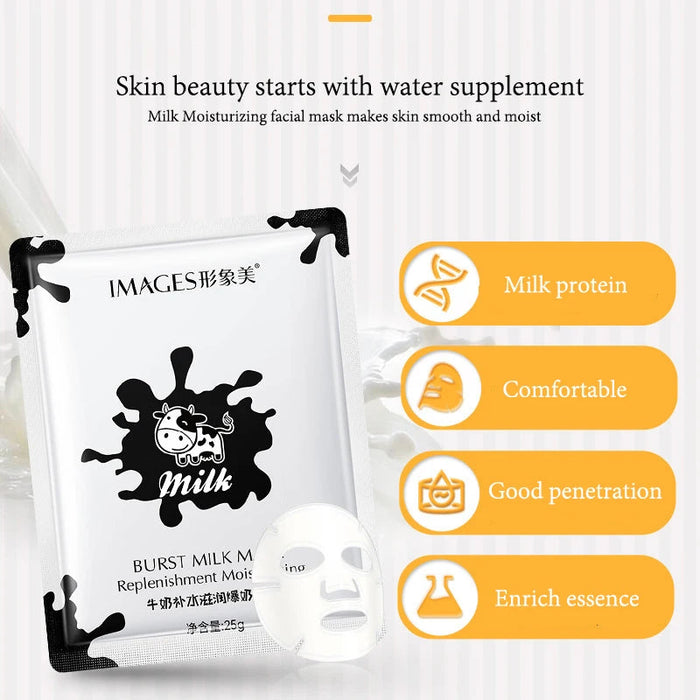 5pcs Beauty Milk Facial masks Moisturizing Skin Rejuvenating Anti-aging Whitening Face Mask Facial Sheet Mask Skin Care Products-Health Wisdom™