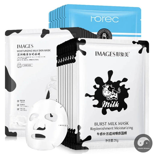 5pcs Beauty Milk Facial masks Moisturizing Skin Rejuvenating Anti-aging Whitening Face Mask Facial Sheet Mask Skin Care Products