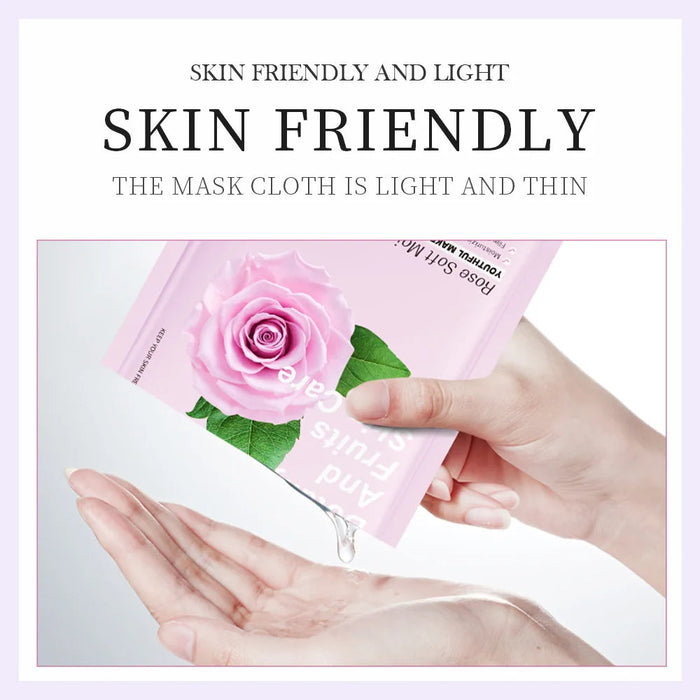 5pcs Fresh Fruity Flowery Face Mask Moisturizing Anti-Wrinkle Nourishing skincare Facial Masks Face Sheet Mask for Skin Care-Health Wisdom™