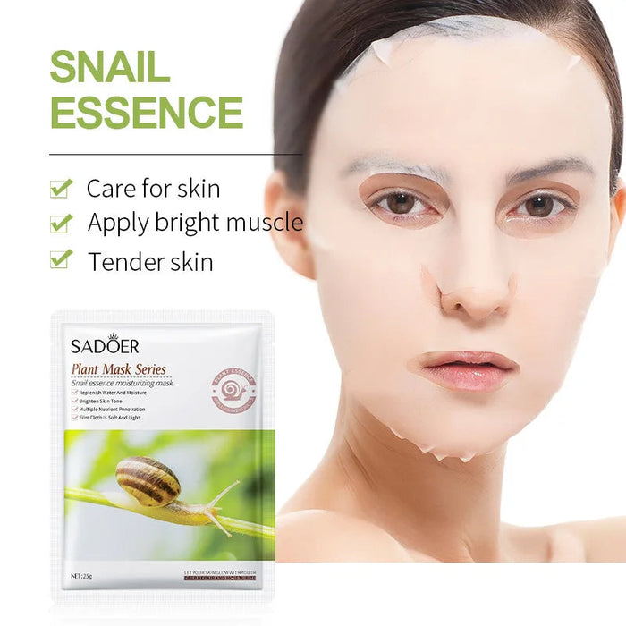 5pcs Plant Fruit Facial Masks Moisturizing Anti-wrinkle Snail Face Mask Skincare Facial Sheet Masks Beauty Facial Skin Care-Health Wisdom™