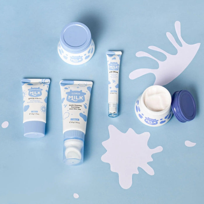 5pcs/Set LAIKOU Milk Skin Care Sets Sunscreen Facial Cleanser Face Whitening Creams Eye Cream Moisturizing Face Care Kit-Health Wisdom™