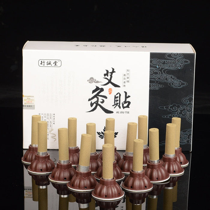 60Pcs Packing Moxa Stick Moxibustion Stickers Chinese Medicine Moxas Acupuncture Therapy Massager For Body Warm Uterus Stomach