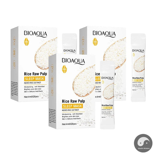 60pcs BIOAQUA Rice Raw Pulp Sleeping Facial Masks Whitening Face Mask Anti Wrinkle Anti-aging Moisturizing Collagen Face Masks-Health Wisdom™