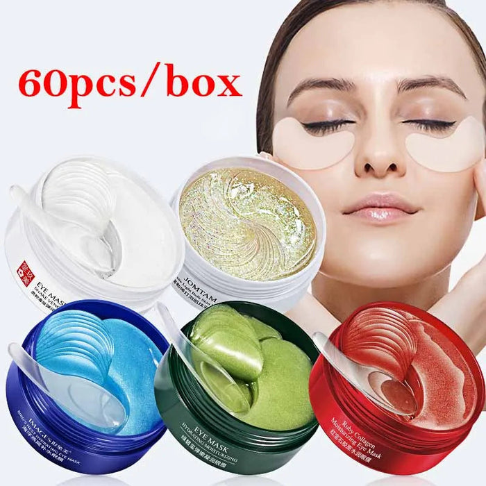 60pcs Collagen Eye Mask moisturizing Anti-wrinkle Anti Dark Circles Eyes Care Gel Masks Eyepatch Beauty Anti-Aging Eye Patches-Health Wisdom™