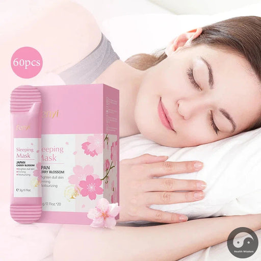 60pcs Sakura Sleeping Facial Masks skincare Moisturizing Hydrating Nourishing Face Mask for Beauty Facial Skin Care Products