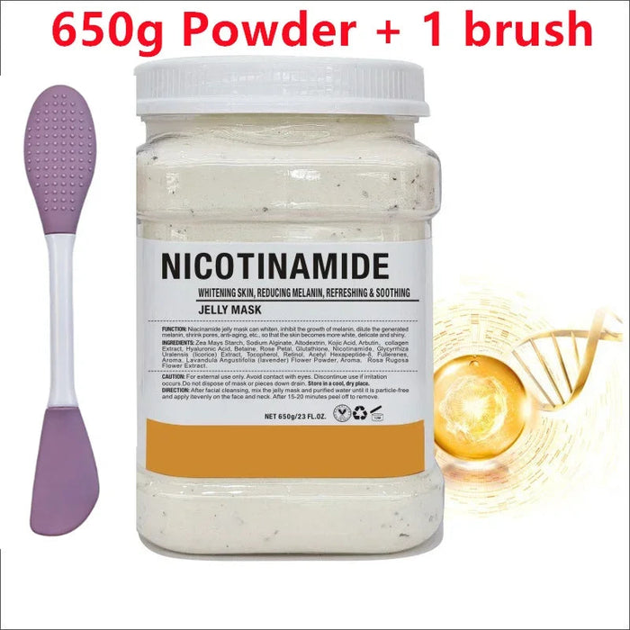 650g Chamomile Hyaluronic Acid Facial Mask Powder with Silicone Brush Anti Aging Brightening Rose Jelly Facial Mask with Brush-Health Wisdom™