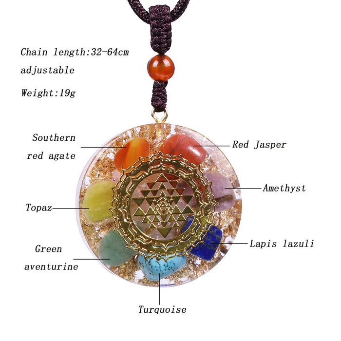 7 Chakra Energy Necklace Orgonite Pendant Reiki Healing Necklace Yoga Orgone Jewelry For Women Men Jewelry-Health Wisdom™