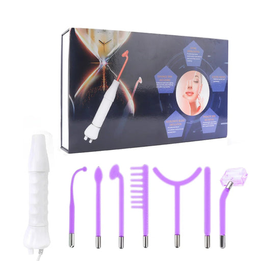 7 In 1 High Frequency Electrode Wand Electrotherapy Glass Tube Beauty Device Acne Remover Face Hair Body Skin Care Skin Tighten-Health Wisdom™