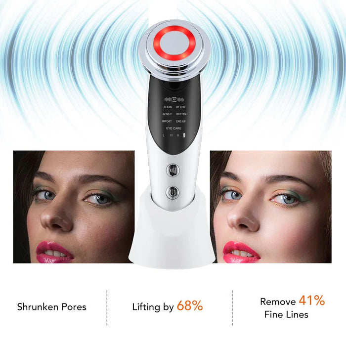 7 in 1 Face Lift Machine Facial Massager RF EMS Microcurrent Red Light Skin Rejuvenation Beauty Skin Care Tightening Wrinkles