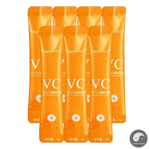 7pcs Vitamin C Sleeping Masks for Face Women No-wash Moisturizing Skin Rejuvenation Firming Disposable Facial Mask For Face Care-Health Wisdom™