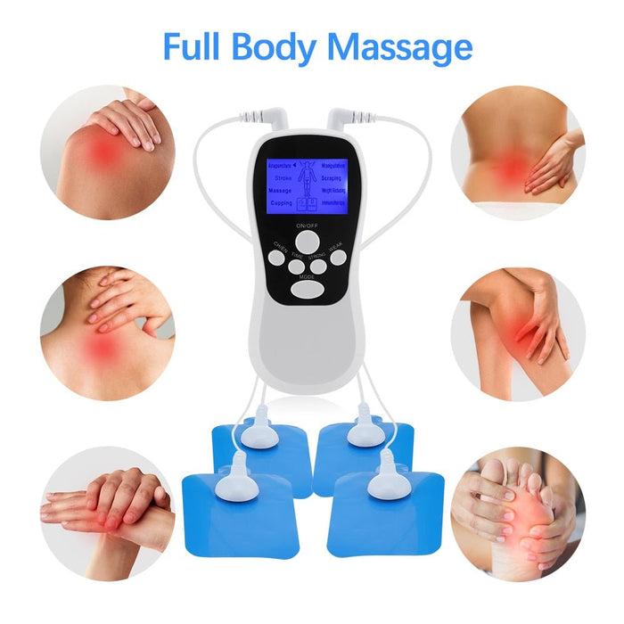 8 Mode EMS Electric Herald Tens Machine Acupuncture Body Massage Digital Therapy Massager Muscle Stimulator Electrostimulator-Health Wisdom™
