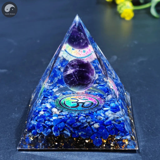 A10 Energy Pyramid Orgonite Crystals Stone Orgone Pyramid Natural Amethyst Peridot Reiki Chakra Energy Generator Meditation Tool-Health Wisdom™