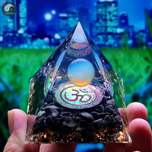 A20 Energy Pyramid Orgonite Crystals Stone Orgone Pyramid Natural Amethyst Peridot Reiki Chakra Energy Generator Meditation Tool-Health Wisdom™