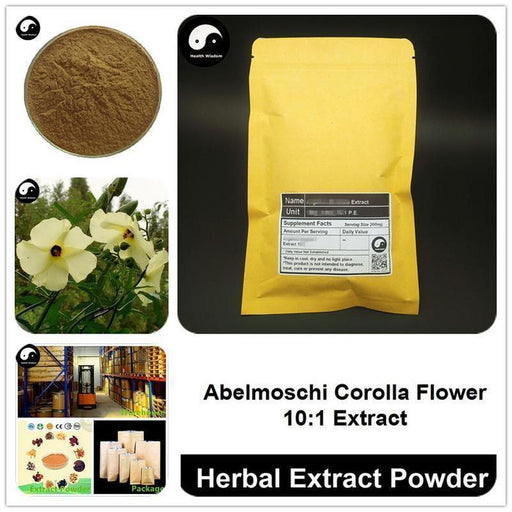 Abelmoschi Corolla Flower Extract Powder, Flos Abelmoschus Manihot P.E. 10:1, Huang Shu Kui Hua