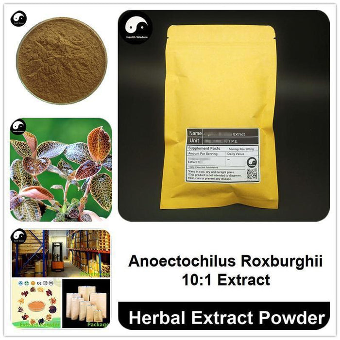 Anoectochilus Roxburghii Extract Powder, Anoectochilus Roxburghii P.E. 10:1, Jin Xian Lian
