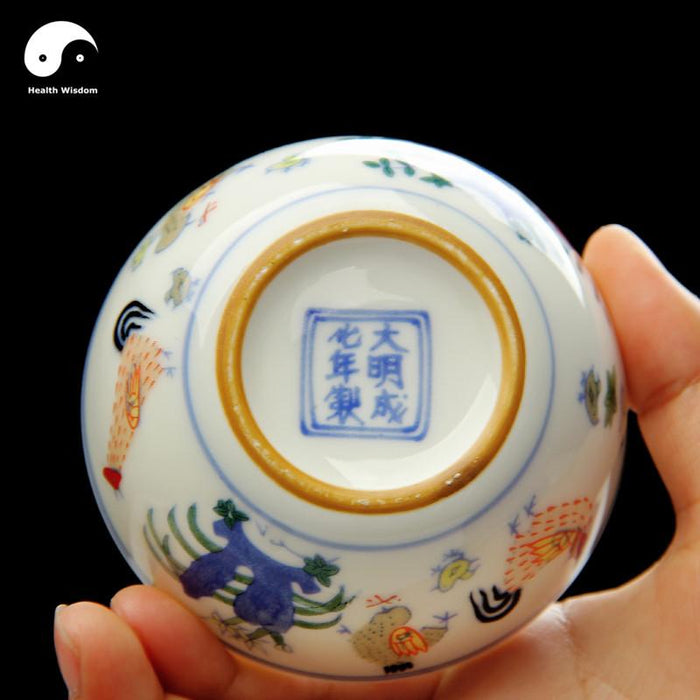 Antique Ceramic Tea Cups 100ml*1pcs 鸡缸杯-Health Wisdom™