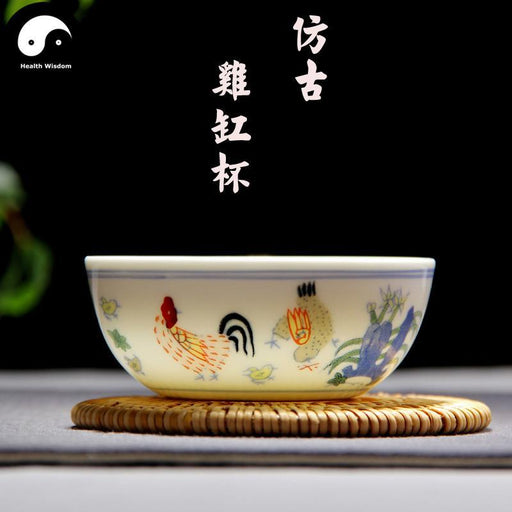 Antique Ceramic Tea Cups 100ml*1pcs 鸡缸杯-Health Wisdom™