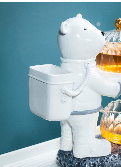 Astronaut Kungfu Tea Set Automatic Glass Teapot Heat-resistant Tea Infuser Glass Tea Maker Pot With Base