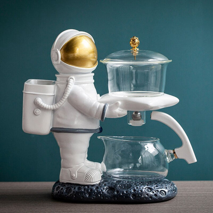Astronaut Tea Making Artifact Kungfu Teapot Teacup Automatic Tea Set Heat-resistant Glass Teapot Holder Base