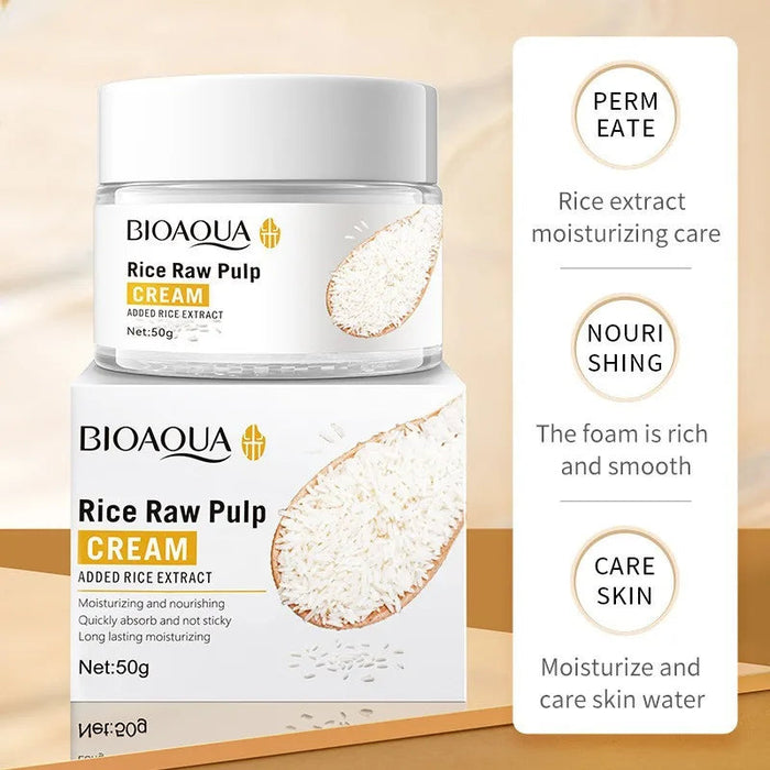 BIOAOUA Rice Protoplasm Grape Skincare Set Face Serum Cream Hydrating Moisturizing Cleanser Toner Anti Age Face Care Set-Health Wisdom™