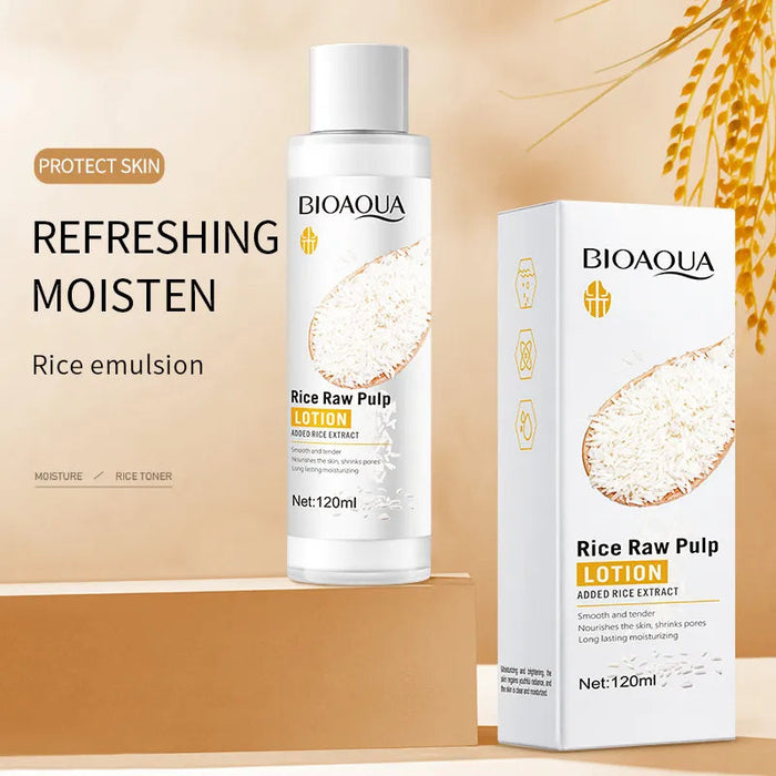 BIOAOUA Rice Protoplasm Grape Skincare Set Face Serum Cream Hydrating Moisturizing Cleanser Toner Anti Age Face Care Set