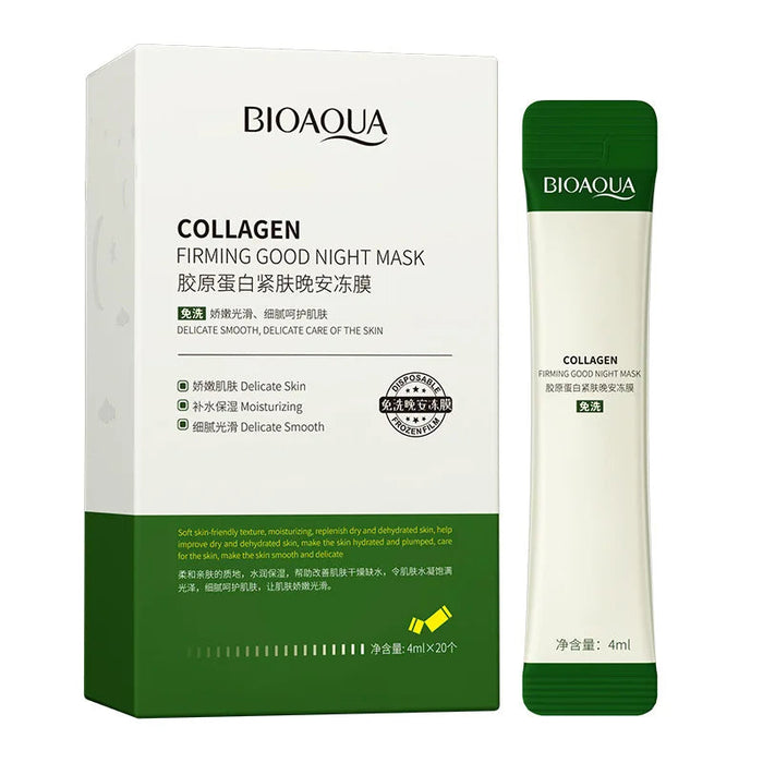 BIOAQUA 20pcs/lot Collagen Firming Night Sleeping Masks Facial Oil-control Improve Coarse No-wash Disposable Sleep Face Mask-Health Wisdom™