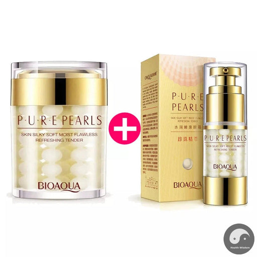 BIOAQUA Pure Pearl Face Cream Eye Cream Sets Anti-wrinkle Anti Dark Circles Eye Bags Remover Moisturizing Beauty Skin Care Kit-Health Wisdom™