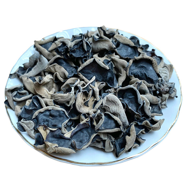 Black Fungus Mushroom, Auricularia Auricula, Agaric Wood Ear Fungus, Duan Hei Mu Er 椴黑木耳-Health Wisdom™