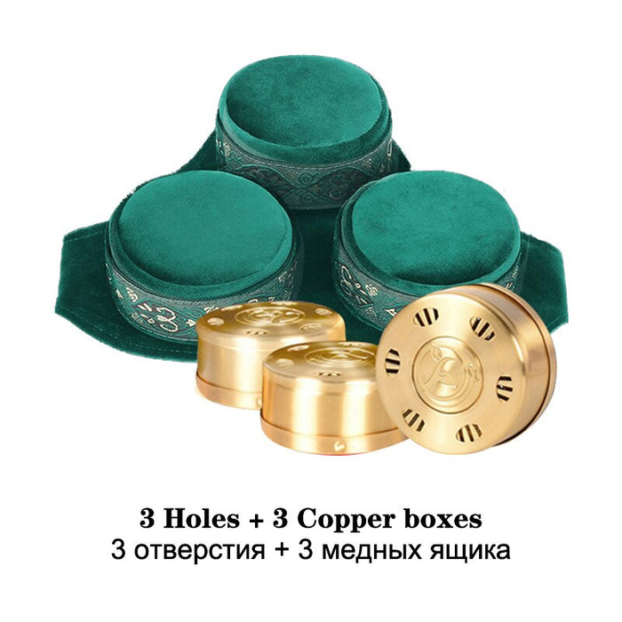 Brass Copper Box Smokeless Moxibustion Bag hierbas medicinales Burner Moxa Therapy Body Acupoint Meridian Warm Massage-Health Wisdom™