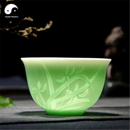 Celadon Ceramic Tea Cups 100ml*2pcs 兰-Health Wisdom™