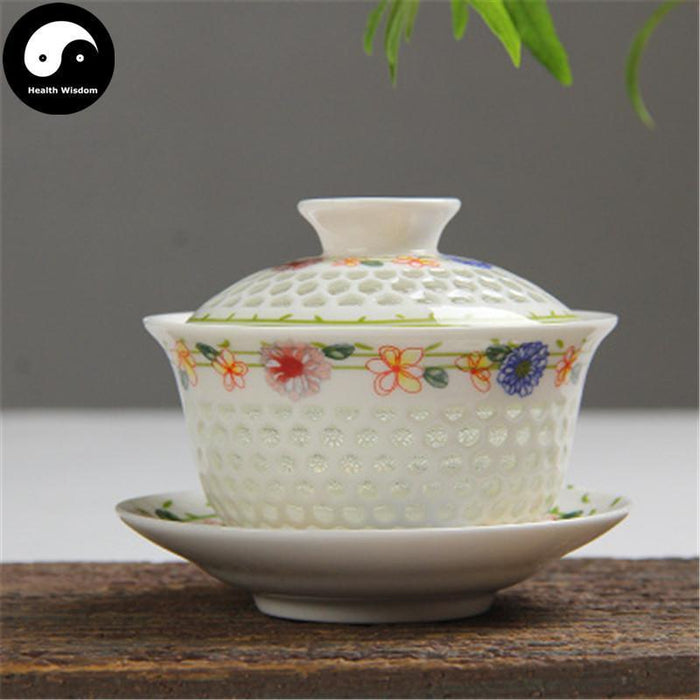 Ceramic Gaiwan Tea Cup 150ml 盖碗 玲珑瓷