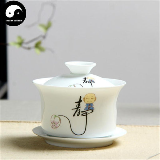 Ceramic Gaiwan Tea Cup 170ml 盖碗 白瓷 静