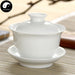 Ceramic Gaiwan Tea Cup 180ml 盖碗 Pure White-Health Wisdom™