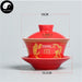 Ceramic Gaiwan Tea Cup 200ml For Wedding 红盖碗-Health Wisdom™