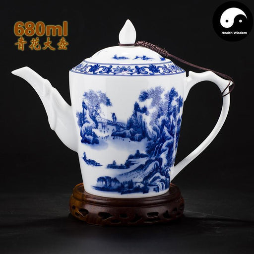 Ceramic Kungfu Teapot 680ml-Health Wisdom™