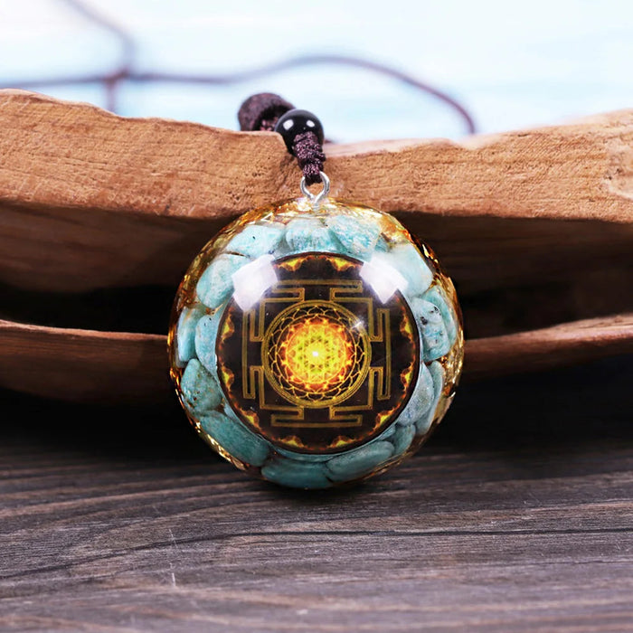Chakra Natural Healing Stone Necklace Orgone Energy Crystal Pendant Adjustable Necklace Jewelry Orgonite Gift For Women Men-Health Wisdom™