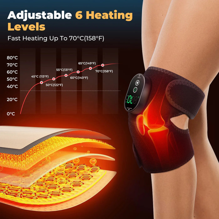 Charge Heated Knee Pads Protection for Joint Arthritis Pain Orthopaedic Compression Relaxation Therapy Promote Blood Circulation-Health Wisdom™