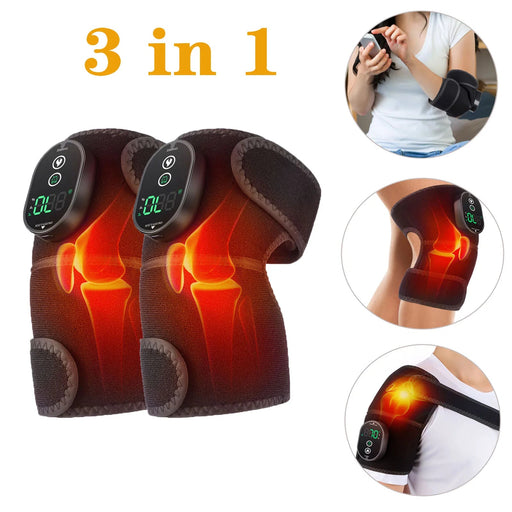 Charge Heated Knee Pads Protection for Joint Arthritis Pain Orthopaedic Compression Relaxation Therapy Promote Blood Circulation-Health Wisdom™