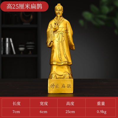 Chinese TCM Doctors Zhang Zhongjing 张仲景 copper ornaments Bian Que Sun Simiao Hua Tuo Li Shizhen