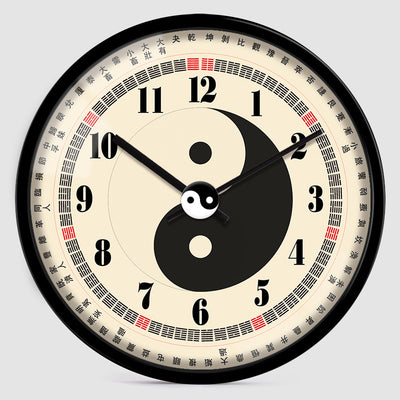 Chinese TCM Style Wall Clocks 10 Inches Ba Gua Clock H289a For Tai Chi Yoga Acupuncture Massage Lover-Health Wisdom™