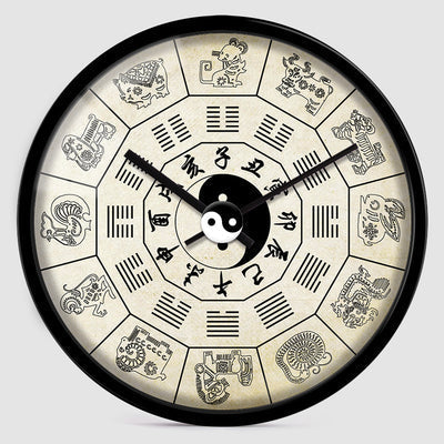 Chinese TCM Style Wall Clocks 10 Inches Ba Gua Clock H291a For Tai Chi Yoga Acupuncture Massage Lover-Health Wisdom™